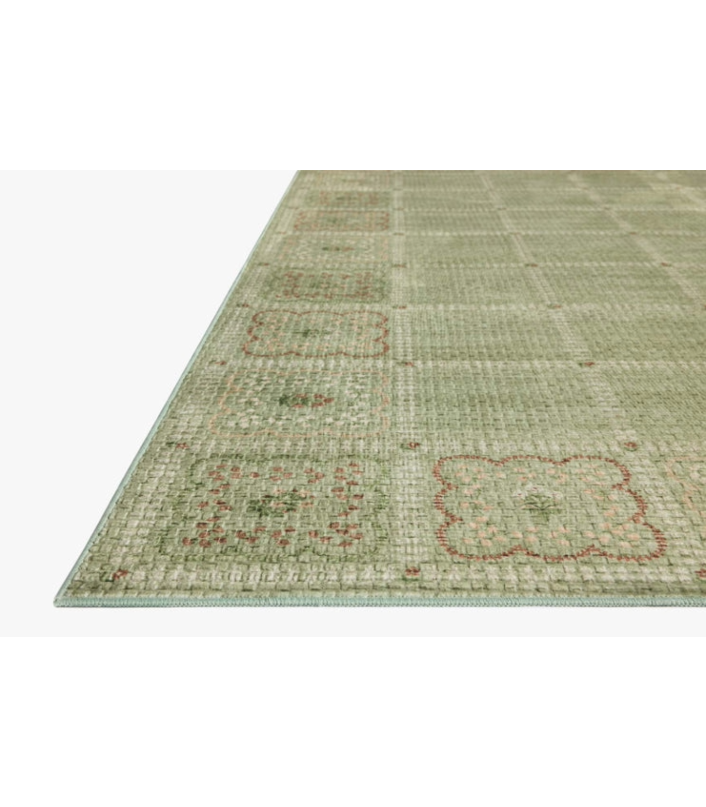 Alfombra Orchard 05 Green | Multi Rifle Paper Co. × Loloi 118X180 | Preventa | Lavado a Máquina