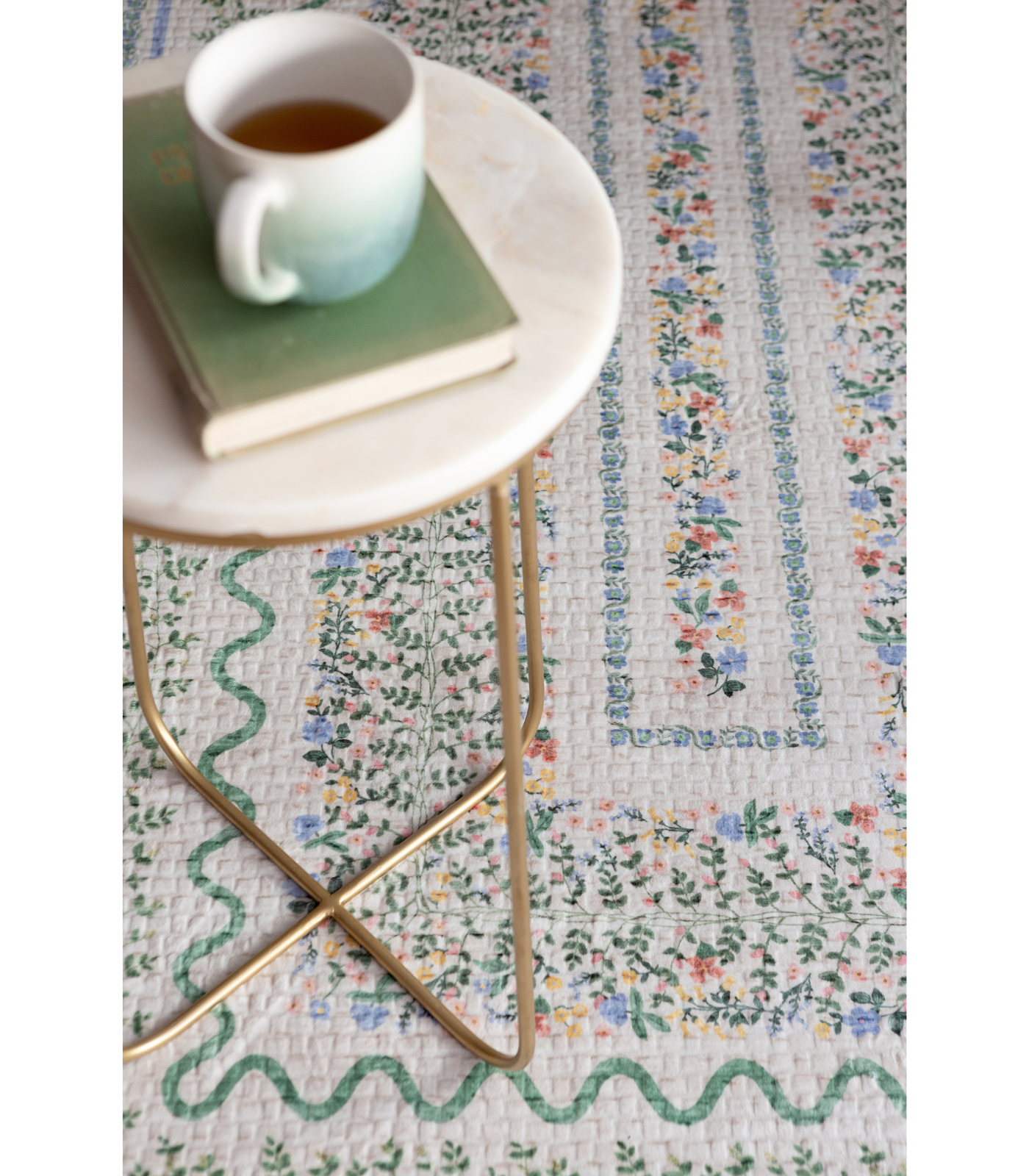 Alfombra Orchard  01 Ivory | Multi Rifle Paper Co. × Loloi 153X229 | Preventa | Lavado a Máquina