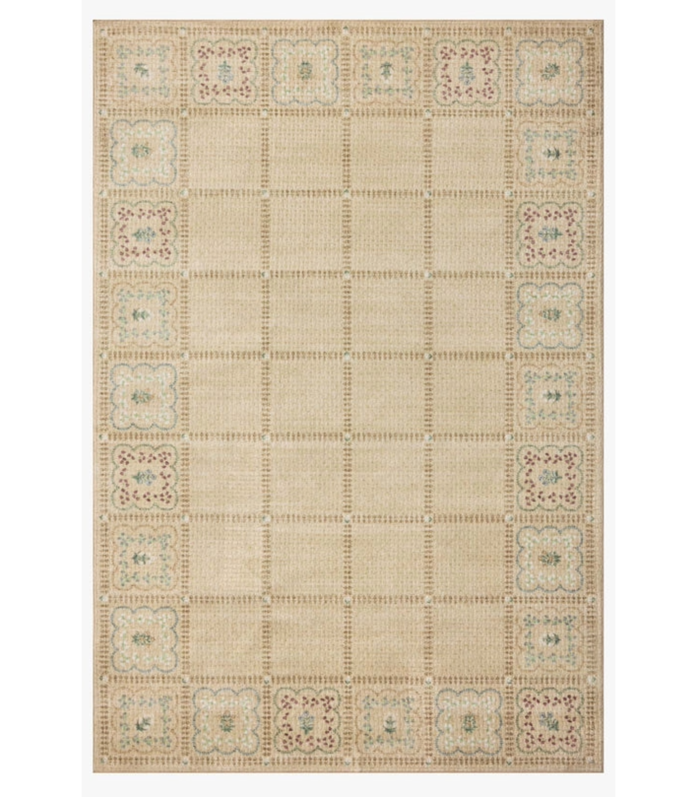 Alfombra Orchard 05 Natural | Multi Rifle Paper Co. × Loloi 118X180 | Preventa | Lavado a Máquina