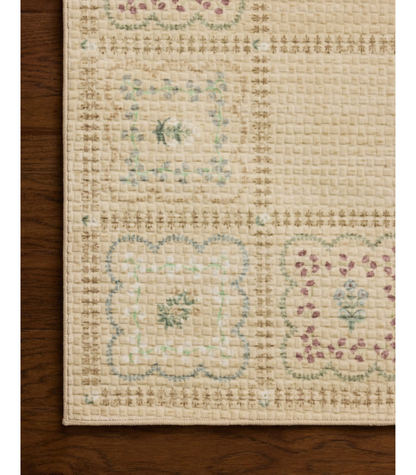 Alfombra Orchard 05 Natural | Multi Rifle Paper Co. × Loloi 118X180 | Preventa | Lavado a Máquina