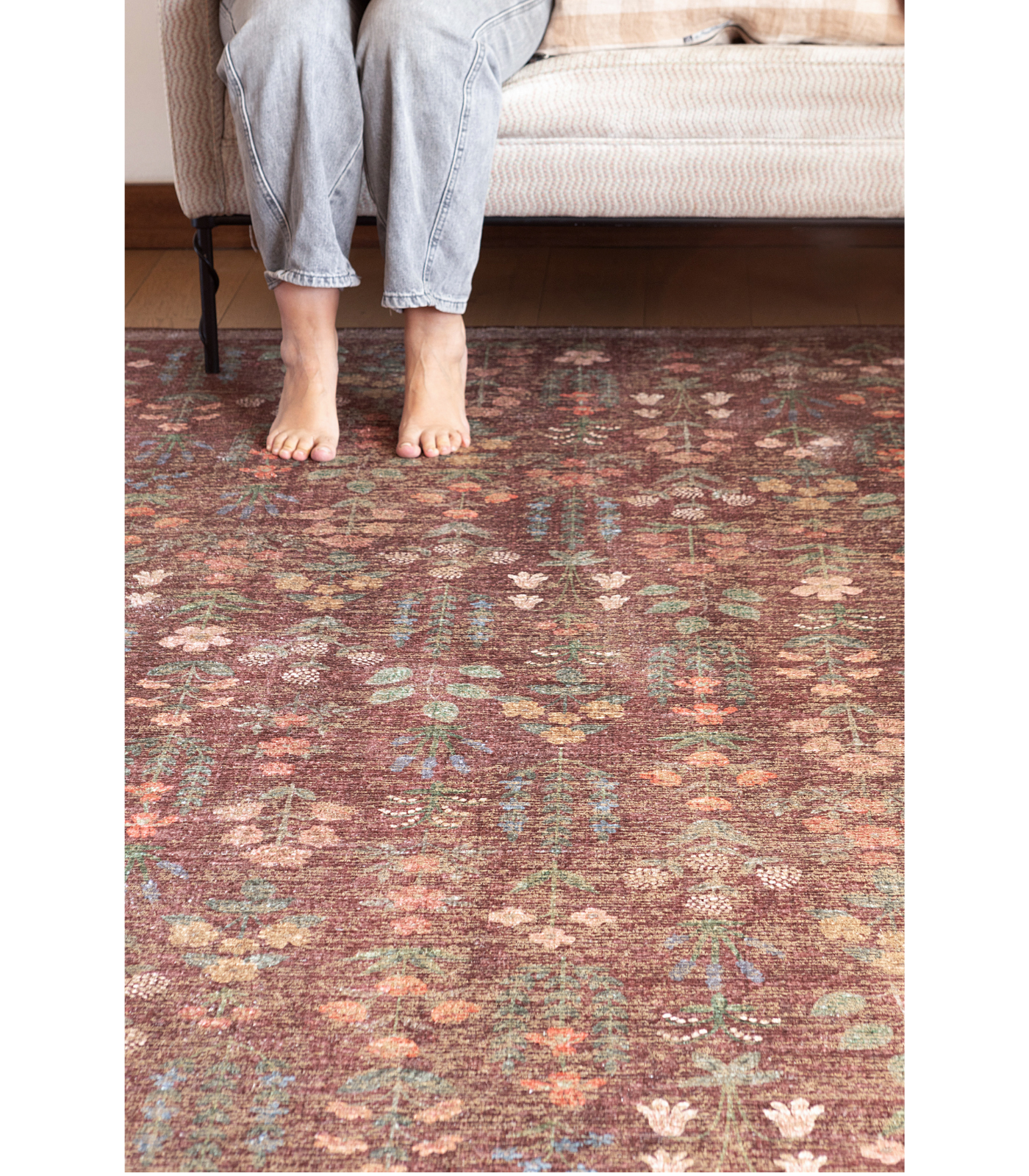 Alfombra Edinburgh 03 Merlot | Multi Rifle Paper Co. × Loloi  153X229 | Preventa