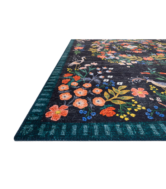 Alfombra Palais 03 Black Multi Rifle Paper Co × Loloi  (77x229) | Preventa