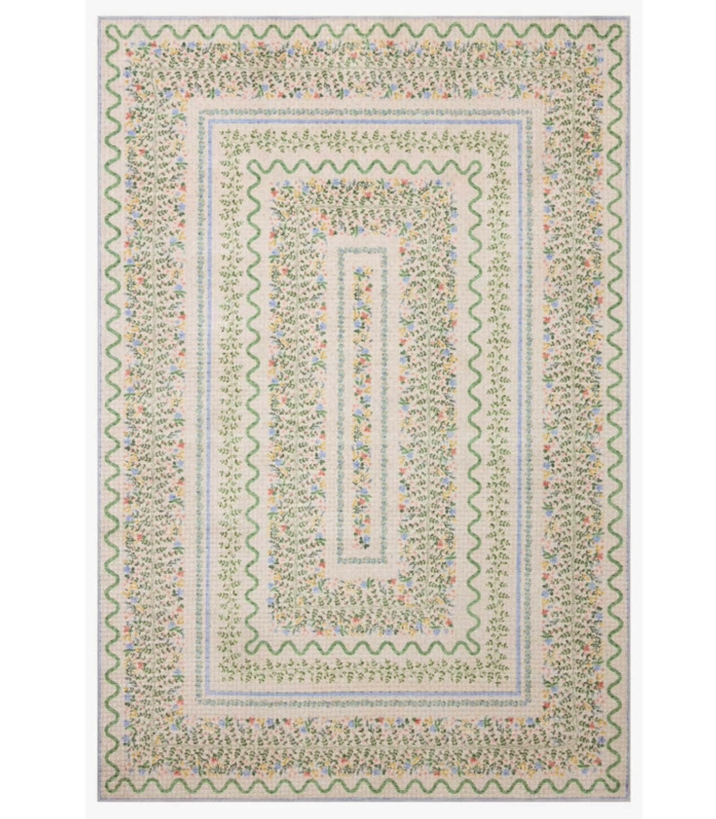 Alfombra Orchard  01 Ivory | Multi Rifle Paper Co. × Loloi 229X290 | Preventa | Lavado a Máquina