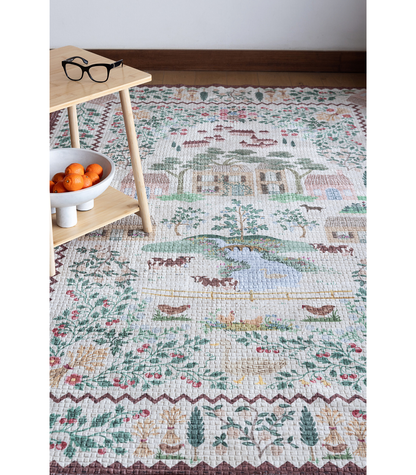 Alfombra Orchard  02 Antique Ivory | Multi Rifle Paper Co. × Loloi 153X229 | Preventa | Lavado a Máquina