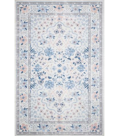 Alfombra Palais Snow Sky Rifle Paper Co × Loloi (115x176) - Perle&Perle
