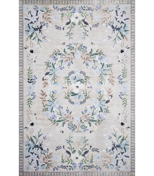 Alfombra Palais 03 Stone Grey Rifle Paper Co x Loloi (153x229)