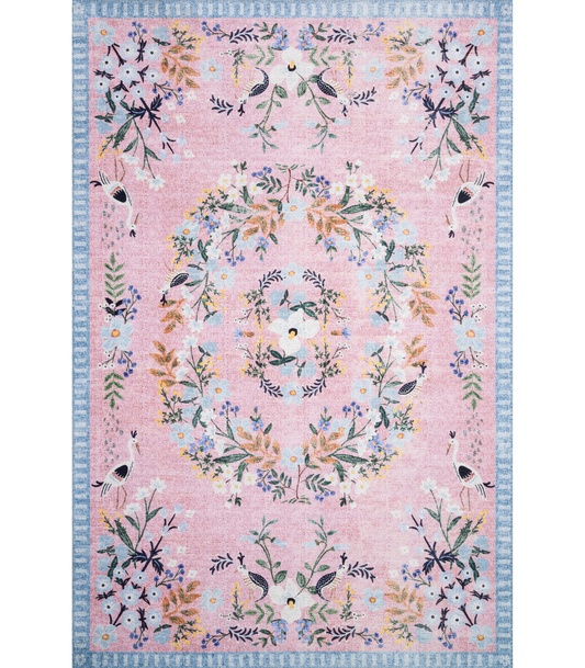 Alfombra Palais 03 Rose Sky | Rifle Paper Co X Loloi