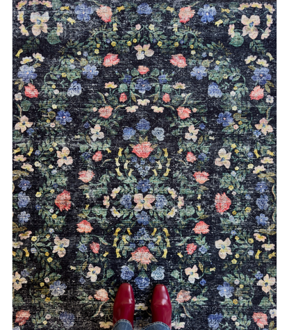 Alfombra Palais 05 Black | Rifle Paper Co x Loloi