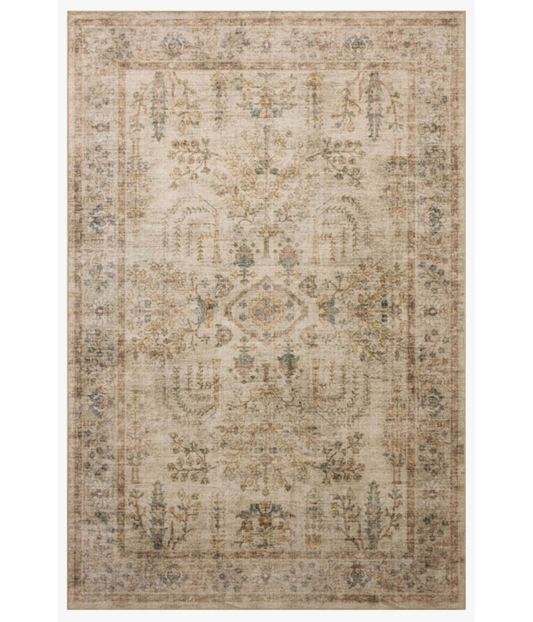Alfombra Ramona 03 Ivory | Multi x Chris Loves Julia × Loloi (Lavable en Máquina)