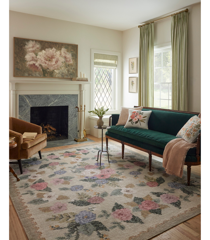 Alfombra Rosa 02 Antique Rose Cream Rifle Paper Co. × Loloi (256X354)