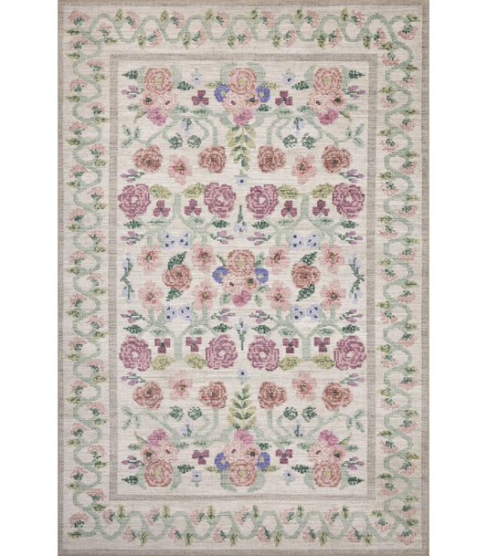 Alfombra Rosa 01 Ivory Rifle Paper Co. × Loloi (256X354)