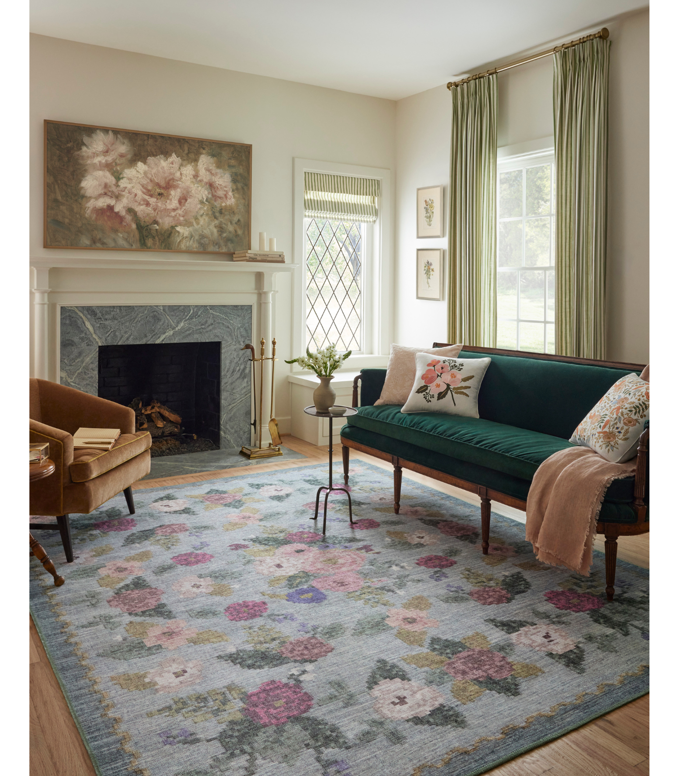 Alfombra Rosa 02 Antique Rose Sky  Rifle Paper Co. × Loloi (256X354)