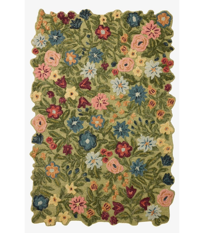 Alfombra Edith 01 Green | Multi Rifle Paper Co. × Loloi 110X170 | Preventa (Copia)