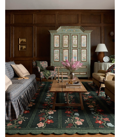 Alfombra Thistle 01 Forest | Multi  Rifle Paper Co. × Loloi 153X229 | Preventa
