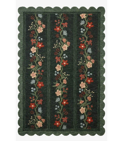 Alfombra Thistle 01 Forest | Multi  Rifle Paper Co. × Loloi 153X229 | Preventa