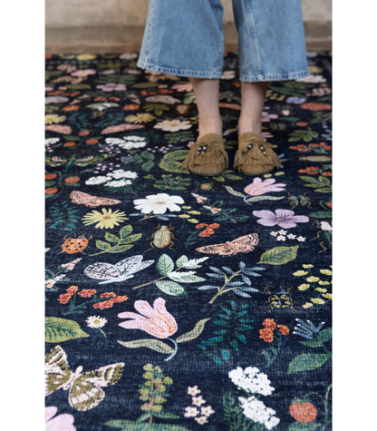 Alfombra Canopy 04 Black | Rifle Paper Co x Loloi