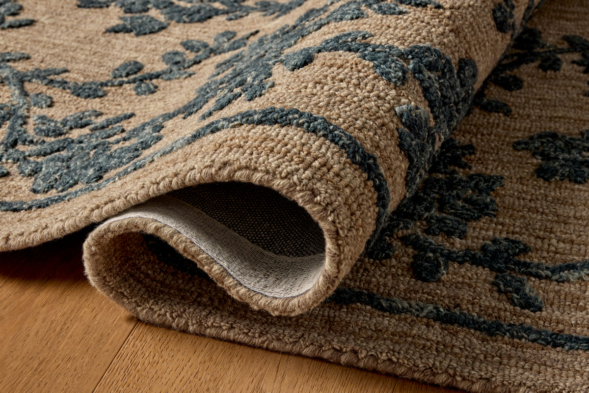 Alfombra Winslet 01 Latte | Navy  by Magnolia Home by Joanna Gaines × Loloi | Preventa