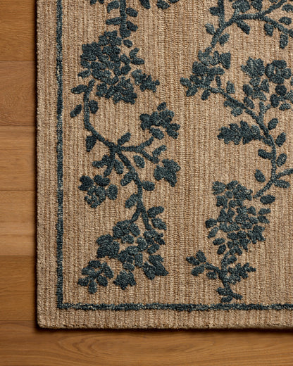 Alfombra Winslet 01 Latte | Navy  by Magnolia Home by Joanna Gaines × Loloi | Preventa