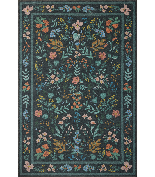 Alfombra Wildwood 01 Charcoal Rifle Paper Co x Loloi (153X229)