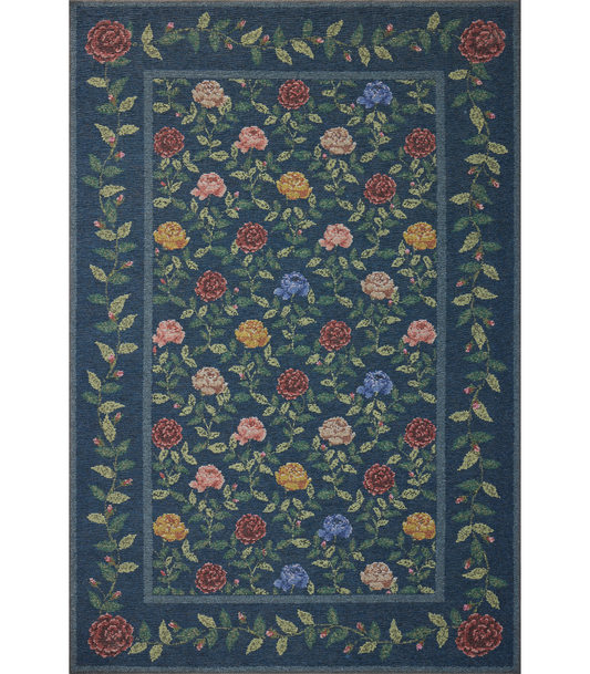 Alfombra Wildwood 02 Navy Rifle Paper Co x Loloi (192X274)