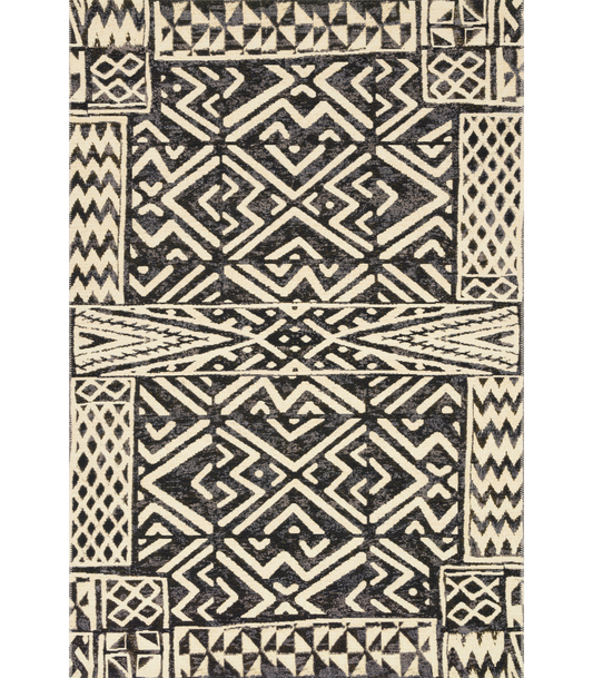 Alfombra Mika  Ivory / Black  - Terraza (161X234)