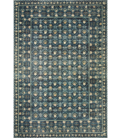 Alfombra Eden 03 Lattice Indigo Rifle Paper Co. X Loloi (153X229)