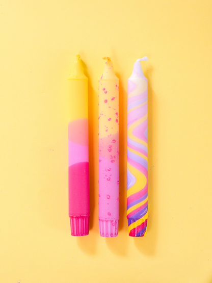 Pack 3 Velas Pink & Yellow Spring Mix