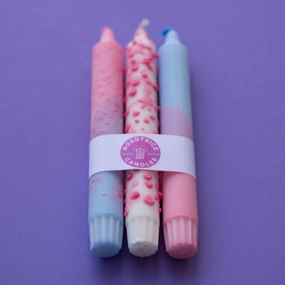 Pack 3 Velas Fucsia MIx