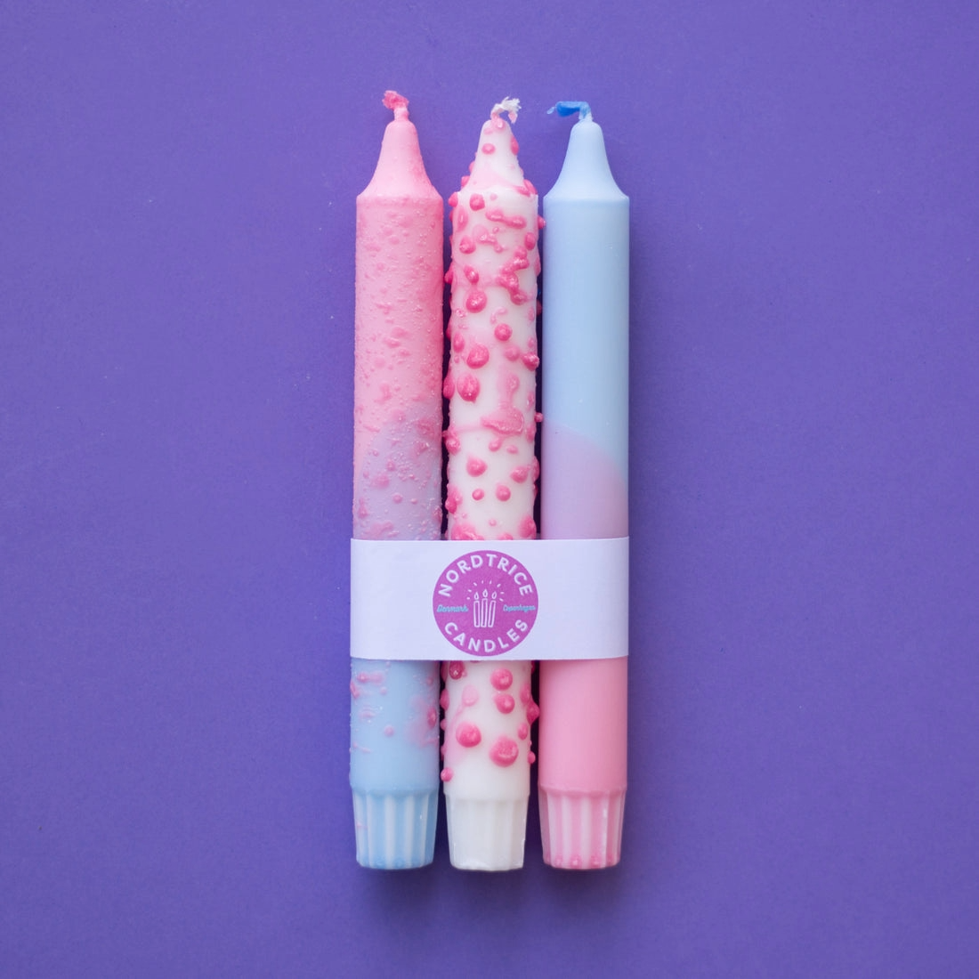 Pack 3 Velas Fucsia MIx