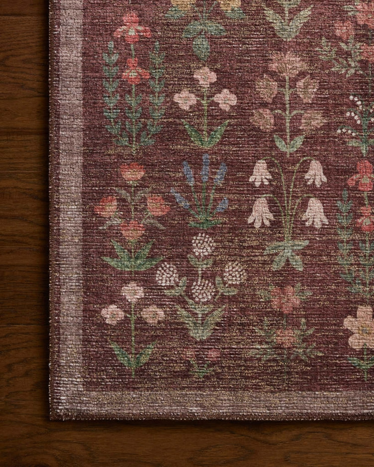 Alfombra Edinburgh 03 Merlot | Multi Rifle Paper Co. × Loloi  153X229 | Preventa