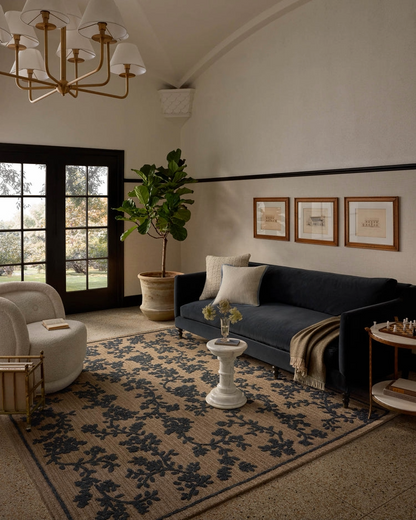 Alfombra Winslet 01 Latte | Navy  by Magnolia Home by Joanna Gaines × Loloi | Preventa