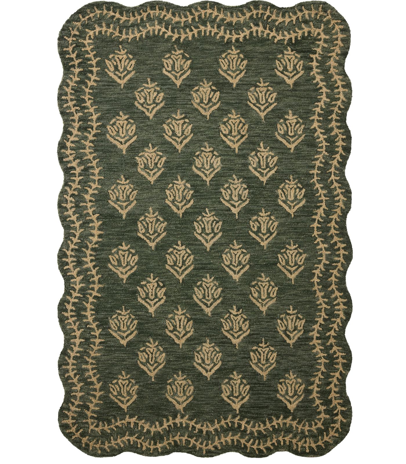 Alfombra Lisette 01 Forest | Oatmeal Rifle Paper Co. × Loloi