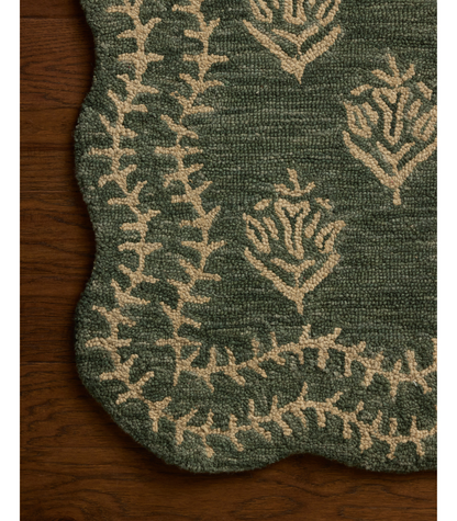 Alfombra Lisette 01 Forest | Oatmeal Rifle Paper Co. × Loloi