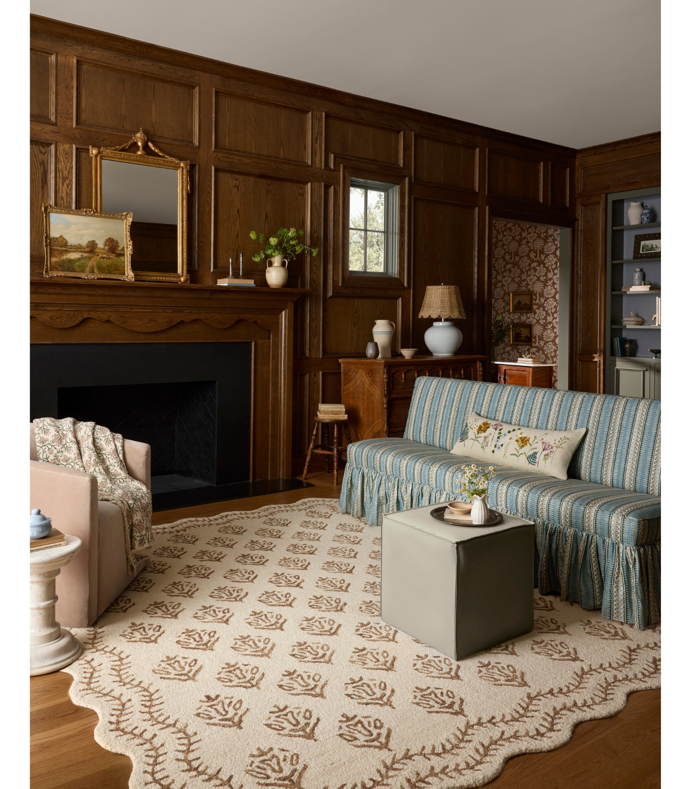 Alfombra Lisette 01 Ivory | Natural Rifle Paper Co. × Loloi