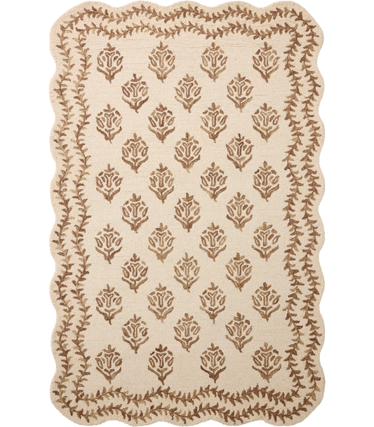 Alfombra Lisette 01 Ivory | Natural Rifle Paper Co. × Loloi