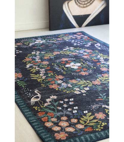 Alfombra Palais 03 Black Multi Rifle Paper Co × Loloi (115x176)