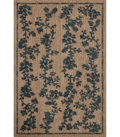 Alfombra Winslet 01 Latte | Navy  by Magnolia Home by Joanna Gaines × Loloi | Preventa