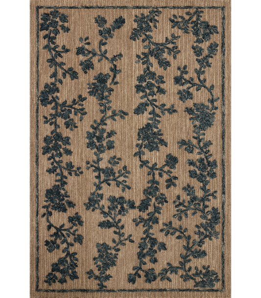 Alfombra Winslet 01 Latte | Navy  by Magnolia Home by Joanna Gaines × Loloi | Preventa