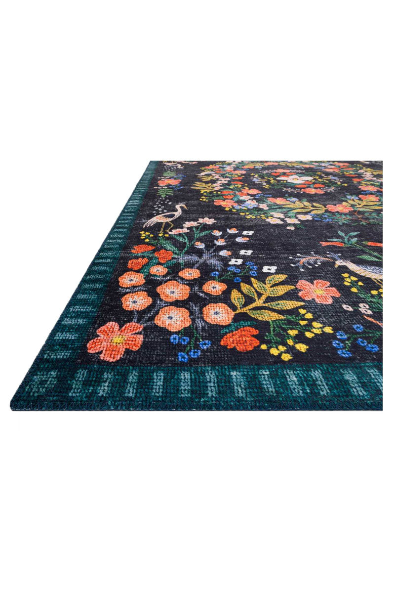 Palais Black Multi Rifle Paper Co × Loloi (115x176) - Perle&Perle