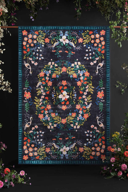 Palais Black Multi Rifle Paper Co × Loloi (115x176) - Perle&Perle