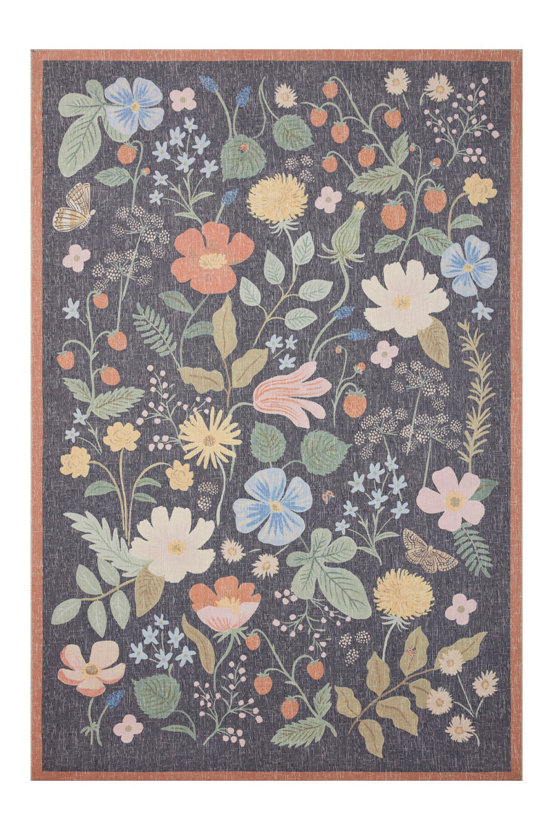 Alfombra Cotswolds 01 Strawberry Fields Black Rifle Paper Co. × Loloi (77x229)