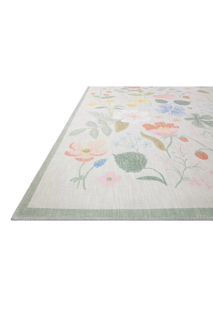 Alfombra Cotswolds 01 Strawberry Fields Ivory | Rifle Paper Co x Loloi