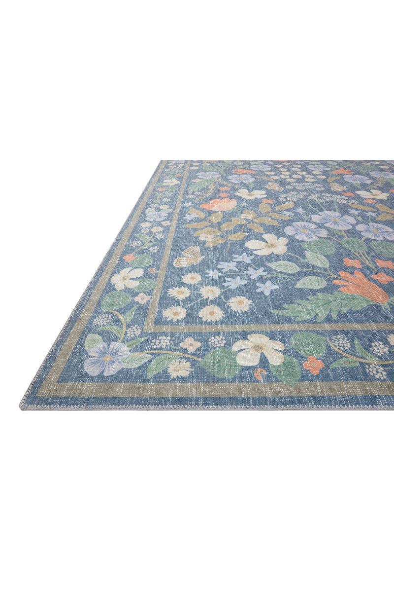 Alfombra Cotswolds 03 Willow Indigo Rifle Paper Co. × Loloi (153x229)