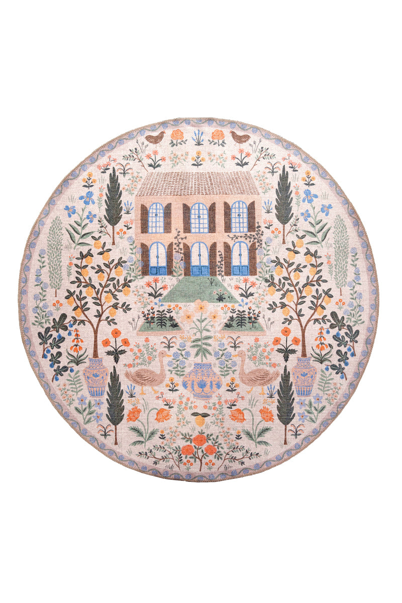 Alfombra Menagerie Collection 03 Forest Cream Rifle Paper Co. × Loloi (153x153) - Perle&Perle