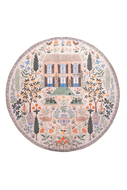 Alfombra Menagerie Collection 03 Forest Cream Rifle Paper Co. × Loloi (153x153) - Perle&Perle