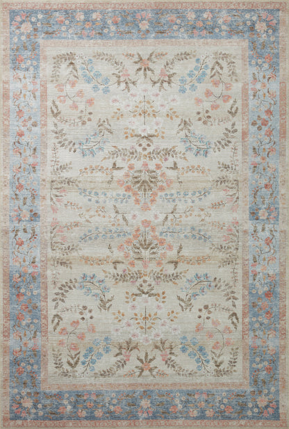 Alfombra Palais 04 Ligth Blue Rifle Paper Co × Loloi (77X229)PASILLO