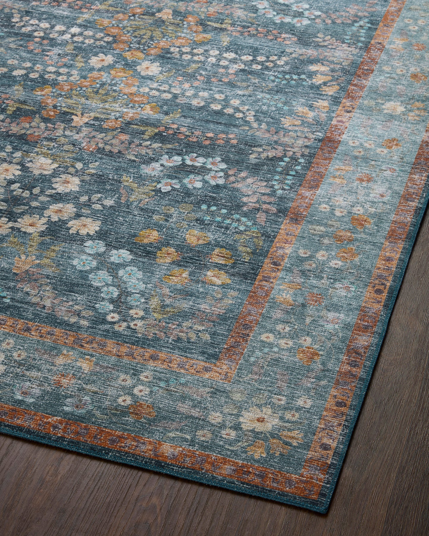 Alfombra Palais 04 Navy Rifle Paper Co × Loloi (153X229)