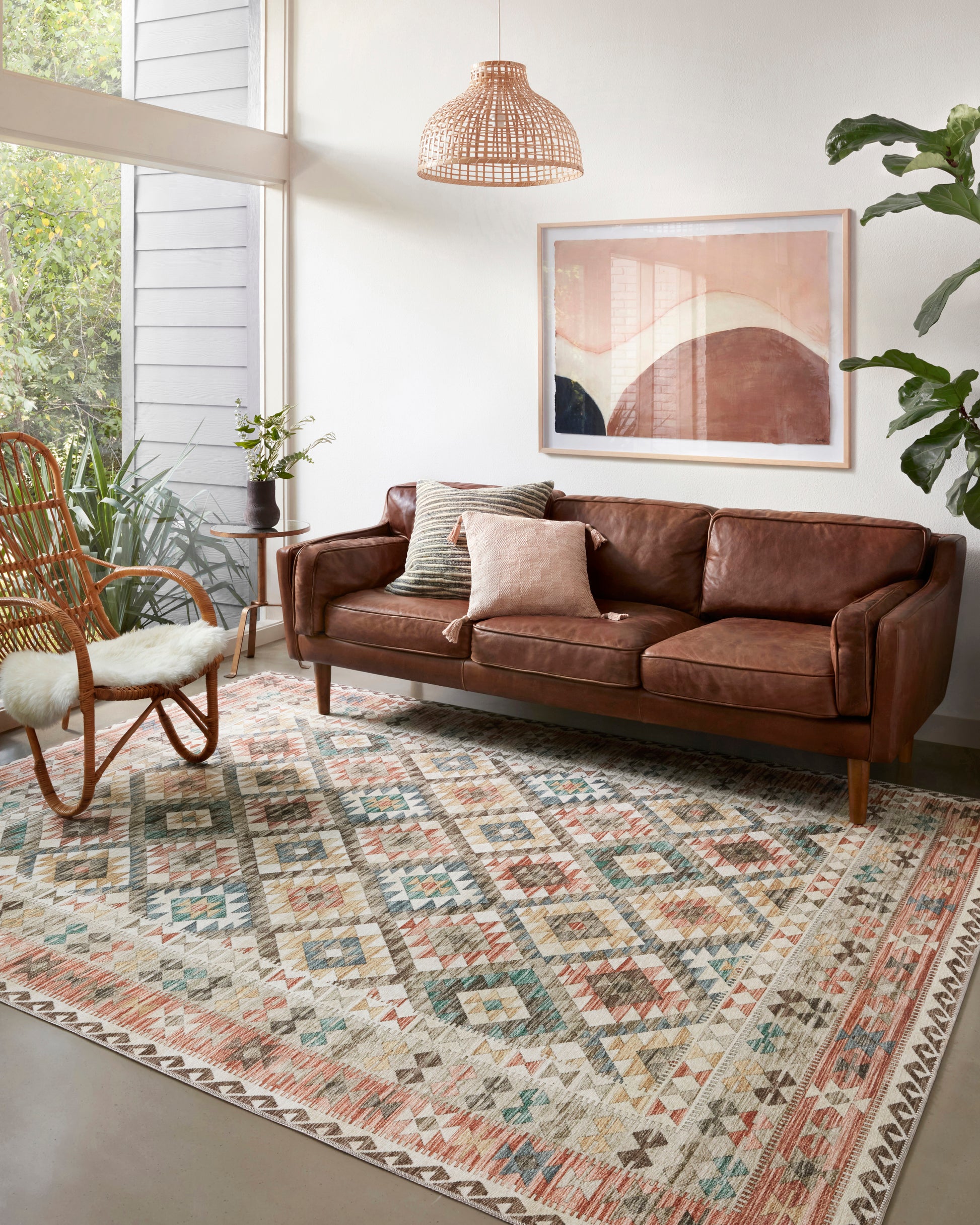 Alfombra Zion 04 Ivory / Multi Loloi II (262x354) OCT-NOV - Perle&Perle